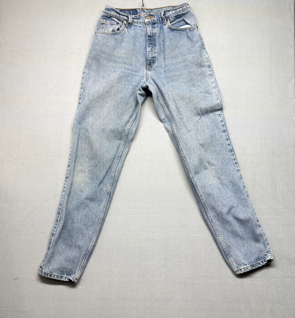 Levis 551 Vintage Jeans Womens 10 Long Light Wash Tapered Leg USA Made Denim